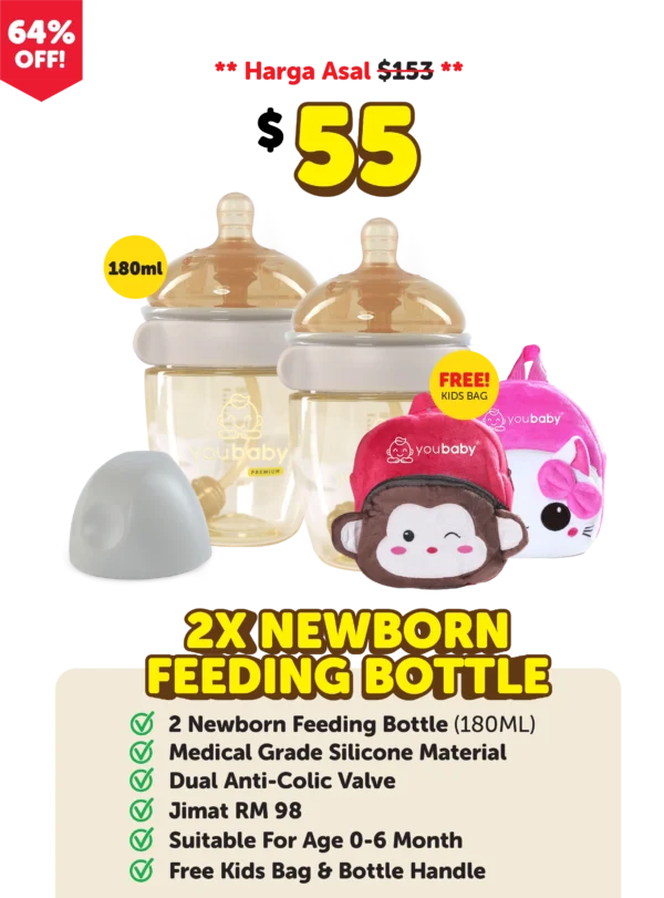 Combo Botol SUSU 180ml + Free Kids Bag